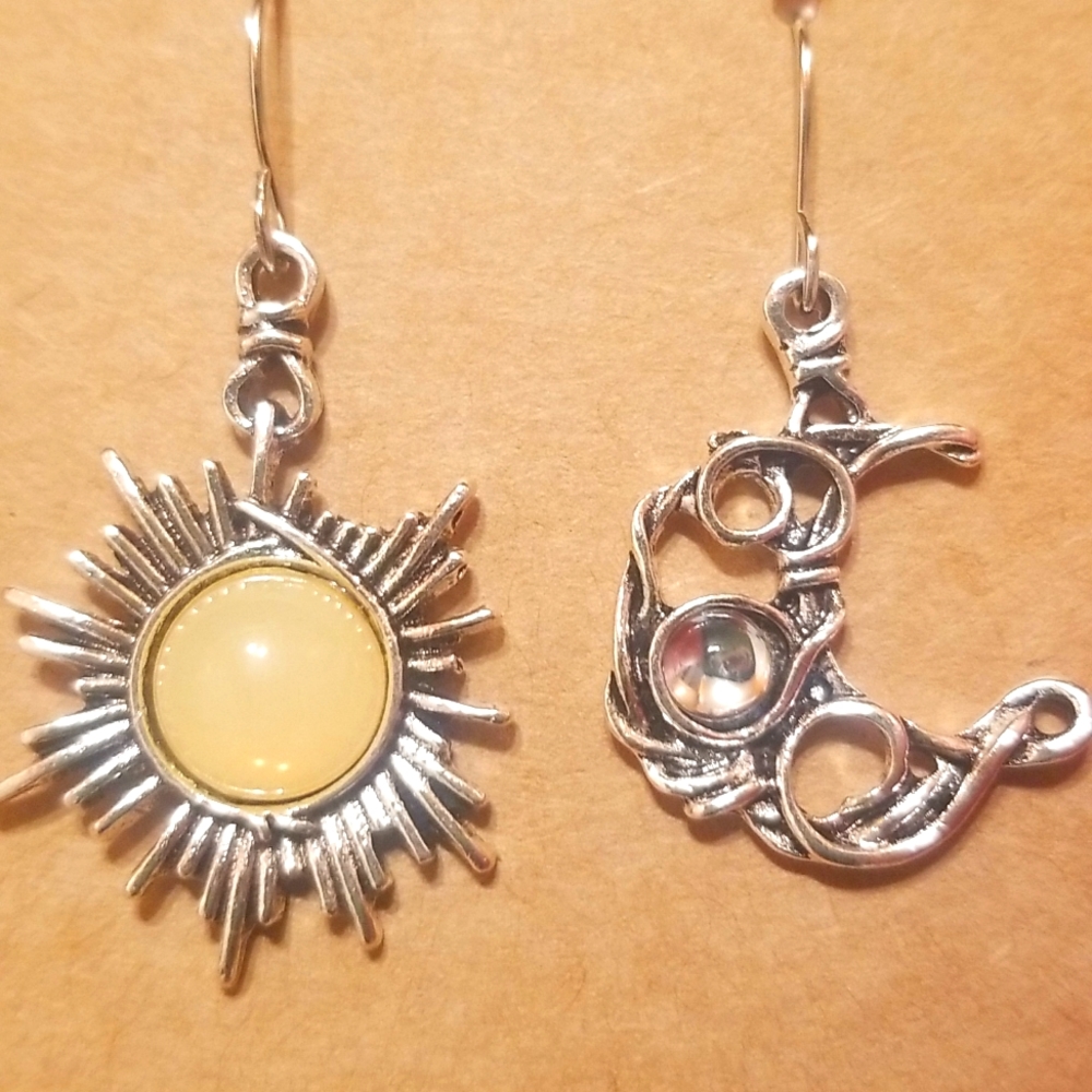 Never worn: Sun and Moon Earrings